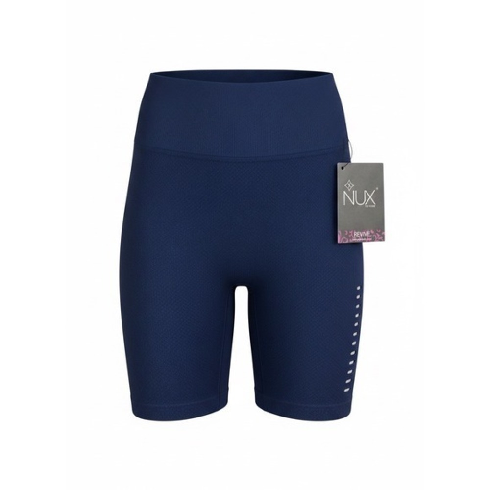 NUX Alana Shorts Navy Blue High Rise Biker Athletic Yoga P4031S Small NWT